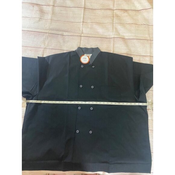 NWT Happy Chef Mens Bundle Of Four Black Chef Tops - 4XL - Picture 7 of 11